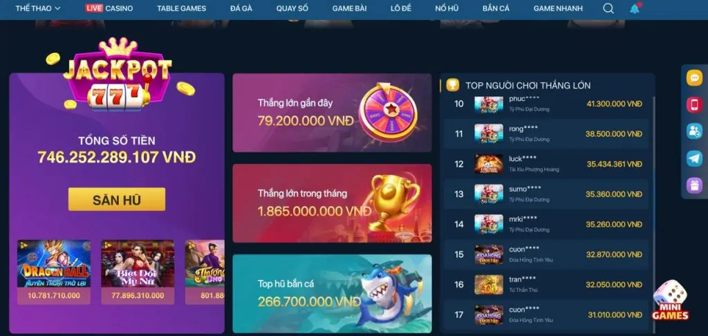 Người chơi ăn mừng chiến thắng Bắn Cá